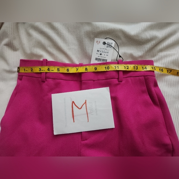 ZARA Coord Set Tailored Blazer + Flared Pants ZW Collection Fuschia BNWT - Picture 7 of 17